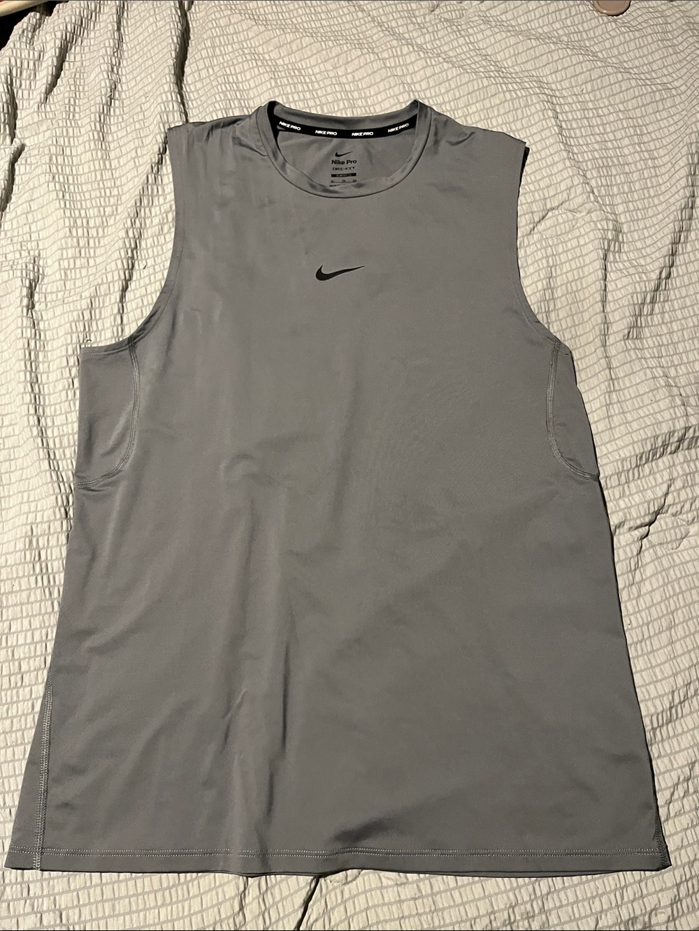 Nike Pro Dri-FIT Sleeveless Training Shirt Men’s XL Gray Slim Fit FB7924-084